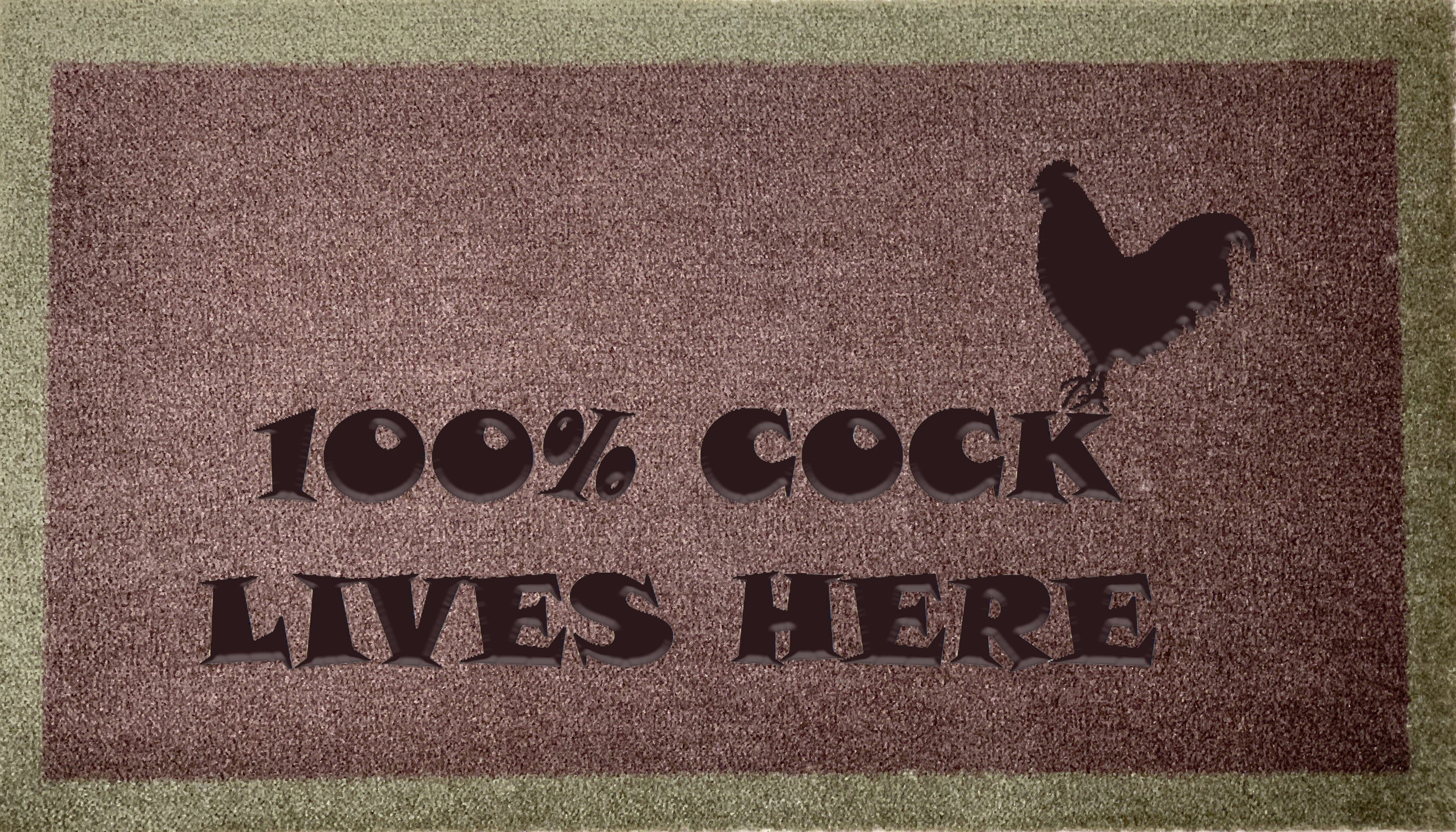 Artisan 100% Cock Lives Here - DoormatsOnline
