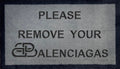 Please Remove Your Balenciagas